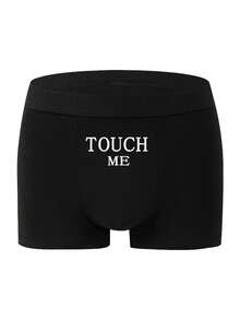 Quần lót nam in chữ đậm "TOUCH ME" - Siêu mềm mại, co giãn tốt, thoáng khí, nhẹ, rất thích hợp làm quà tặng ngày Valentine. - màu đen - Xem 2