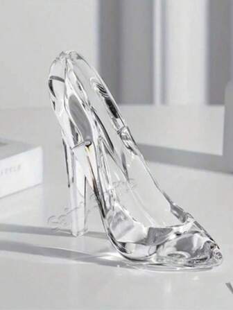 1 Piece Of Crystal Shoe Decoration, Acrylic Home Decoration Art Crafts, Bookshelf Ornaments, Office, Valentine's Day, New Year, Easter Party Cartoon Cute High Heels For Girls, Creative Home Living Room Desktop Ornaments, Gifts
