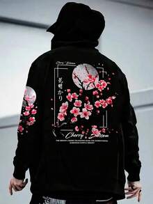 CHERRY BLOSSOM FC Sweatshirt  Blouse Jacket - 黑色 - 查看 3
