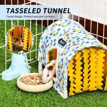 ITANDME Meerschweinchen-Versteck Kaninchen-Versteck ohne Boden Meerschweinchen-Bett - Einfach zu reinigen & zu bewegen - Verstärktes Skelett & atmungsaktive Kaninchenbetten - Kleintier-Innenhabitat für Kaninchen Meerschweinchen Frettchen Igel