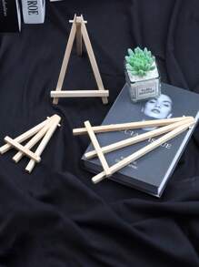10 Pcs Wooden Mini Easel Frames Suitable For Photos, Handmade Cards, Table Signs, Business Cards, Signs, Gift Desktop Triangle Display Stand, Wedding Table Card Stand Bracket, Painting Crafts, Mini Display Stand, Home And Office Accessories, Home Decor, Room Decor