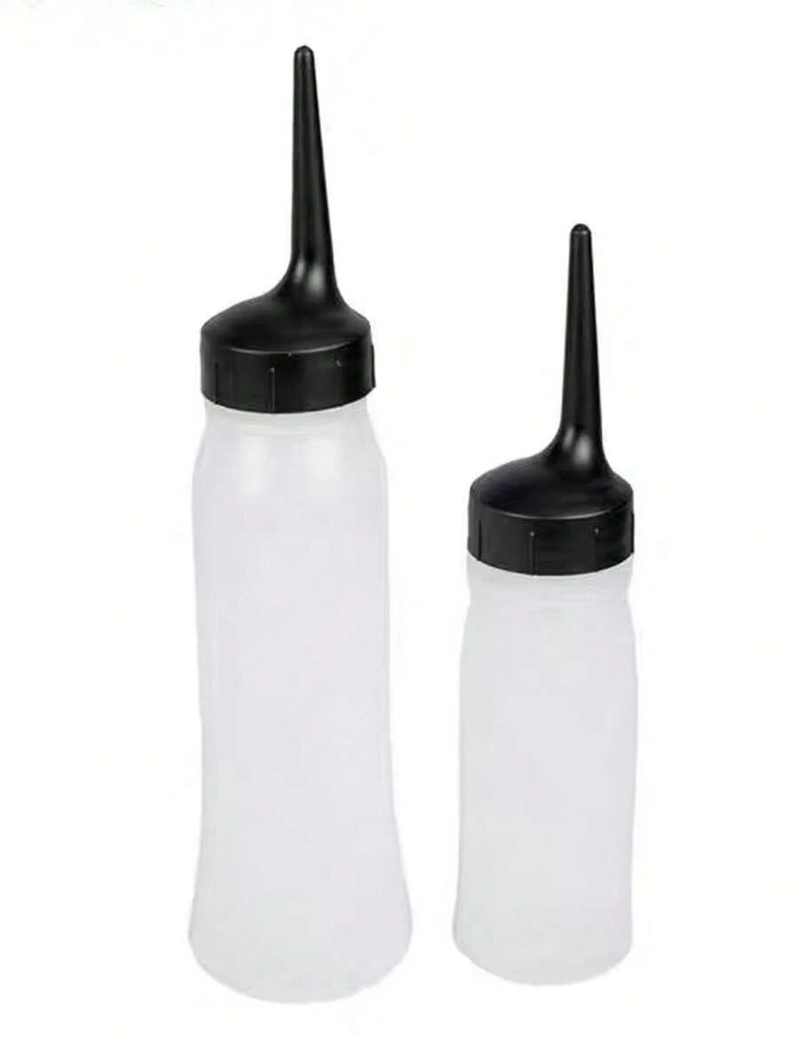 直嘴洗发瓶、染发剂分配瓶、沙龙护发油和干洗洗发水瓶、返校、旅行度假必需品、女士发饰 - 白色 - 查看 1