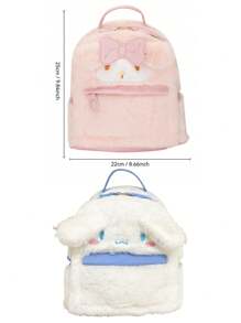 Sanrio Kuromi Anime Rucksack mit Lunch-Tasche, Nylon Laptop-Rucksack für Jungen und Mädchen, Mehrere Fächer, externer Geräteport, wasserdichtes Design, verstellbare Schultergurte, ideal für Schule, täglichen Gebrauch und Reisen, süßer Cartoon-Muster, thematische Lunch-Tasche, Reißverschluss-Verschluss, Schul-Rucksack