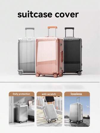 1 transparante, waterdichte en stofdichte beschermhoes voor bagage, dikke, slijtvaste beschermhoes voor koffers, bagagehoes, geschikt voor reizen, beschermt bagage ideaal voor reizen, (18/20/22/24/26/28/30 inch)