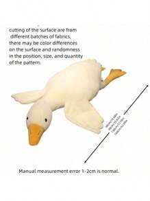 Creative Big White Goose Plush Toy Throw Pillow Cute Lying Posture Goose Waist Office Nap Pillow Valentine's Day Gift Home Decoration Plush Doll Children Comfort Dolls For Boyfriend And Girlfriend New Year Holiday Gift Can Clamp Legs Sleeping Long Throw Pillow