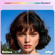 Ascrew Black Root Touch Up Hair Color Dye,Temporary Hair Color Spray,Hair Wax Dye Pomades,Washable Hair Coloring Natural Hair Strong Style Gel Cream Hair Dye For Party,Hollowen,Cosplay(Black) - 黑與白 - 查看 8