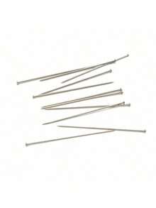 1000/500pcs Safety Pins, Brooches, Sewing Pins, 1 Inch Flat Head Pins Suitable For Quilting, Sewing, Jewelry DIY, Elegant Satin Finish Pins (1000/500/400/300/200/100pcs) - CT04 - View 2