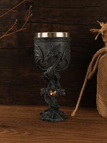 Stainless Steel Dragon Warrior Goblet - Perfect For Halloween And Christmas, Elegant Tabletop Decor, Reusable And Insulated, Ideal For Christmas, Thanksgiving - Multicolor - View 5