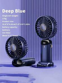 1pc Mini Handheld USB Fan, Unisex Summer Essential, Foldable 5-Blade Design With Lanyard And Stand, 5 Wind Speeds, Low Noise, Portable For Outdoor Travel, Beach, Sports, Office, School, Party,Spring Summer Picks,Brides Maid Gifts,Room,Bedroom Decor,Beach,Travel,For Men,For Women,Vacation,Cute Stuff - Multicolor - View 17