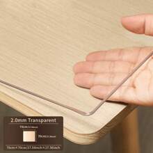 PVC Tablecloth Protector - 2.0mm Thick Clear, & Heat-Resistant Table Cover, Scratch-Proof Polyvinyl Chloride Material, Ideal For Home & Hotel Dining Tables, Coffee Tables, And Kitchen Countertops, Table Protection | Clear Table Cover | Durable PVC Material, Table Covering