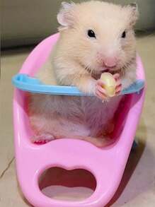 Hamster Chair With Tray Cute Hamster Dining Chair Small Animal Cage Accessories Habitat Decor For Mice Rat Hedgehog
