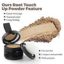 Glow HavenRoot Up Powder, Hairline Powder Thinning Hair, Instantly Cover Hair, Root Cover Up Women & Men, Bald Spots, Grooming, Beard Line (Light-Blonde, 0.14 Ounce (Pack Of 1)) - 中等金髮 - 查看 6