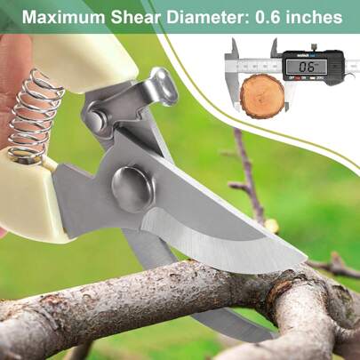 Garden Pruning Shears, Lightweight Hand Scissors For Smooth And Clean Cutting, High-Quality Plant Trimmer, Heavy Duty Pruner Suitable For Flowers, Bra