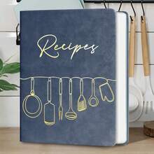 可作为礼物的皮革封面食谱书 - 可定制的空白烹饪日记本，带有 144 页食谱 - 耐用的个人食谱整理器，适合厨师和家庭厨师、家庭食谱、学校用品、返校