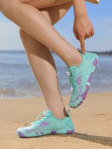 Zapatos de mujer transpirables y de secado rápido para deportes acuáticos, sandalias informales ligeras y antideslizantes apropiadas para verano, playa y caminatas - Luz de la luna - Ver 6