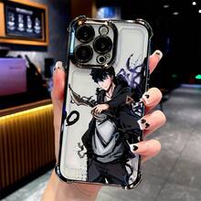 Funda de Teléfono Anime Azul Fresco para 17 16 15 14 13 12 11 Pro X XR XSMAX 8 Plus, Cubierta Trasera Transparente Suave a Prueba de Golpes - Colores mixtos - Ver 3