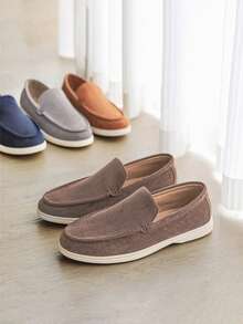 男士便士乐福鞋，夏季时尚小众一脚蹬休闲透气户外乐福鞋老款时尚秋季婚礼商务正装鞋英伦风格透气休闲软底鞋 - 彩色 - 查看 16