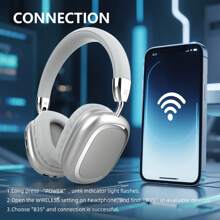 Casque sans fil supra-auriculaire, design pliable confortable, connexion sans fil, microphone clair, batterie 150mAh, charge Type-C, convient aux voyages, à la maison, au bureau - Design à la mode, casque sans fil / Autonomie ultra-longue / Casque de jeu / Écouteurs pliables, le cadeau pour profiter de la musique n'importe où, n'importe quand !