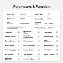 SIMSONLAB 2025新款男女通用智能手表，TFT高分辨率屏幕，多种运动模式，计步器，运动追踪，音乐控制，相机控制，简约设计，支持多语言