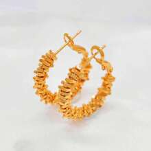 Ohrringe, goldplattiert, kleine runde Ohrringe, Modeschmuck als Geschenk für Frauen, Kreolen, Ohrlochpiercing, goldene Ohrringe, Piercing-Accessoires