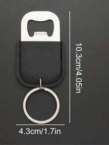 Custom Leather Keychain Bottle Opener, Customized Name Metal Key Chain, Gifts For Men, Boyfriend, Wedding Party, Groomsmen, Father's Day, Anniversary - Multicolor - View 2