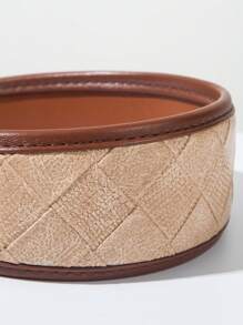 1 Stück Koreanisches karierten Raffia gewebtes breites Stirnband mit Knoten, minimalistischer zweifarbiger karierter Schleifenkopfschmuck, vielseitiger Boho-Stil Haaraccessoire, Haarband Stirnband für Frauen, Haarschmuck, Diademe, Haarbügel