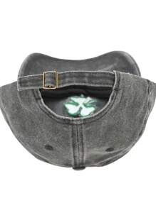1pc Clover Embroidery Baseball Cap, Washable Adjustable Hat, Fashion Breathable Versatile Outdoor Sun-Shading, Holiday Gift'