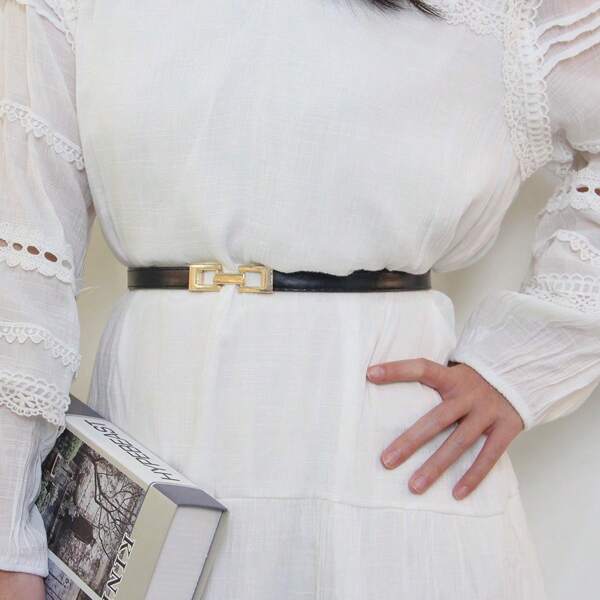 1pc Fashionable Elastic Adjustable Buckle Waist Belt