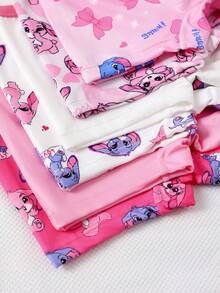 Chatreadl 6 piezas Bragas transpirables de niña con serie de conejo de dibujos animados lindo, cómodas & adecuadas para todas las estaciones - Multicolor - Ver 4