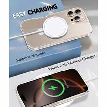 For IPhone 16 Pro Case With Screen Protector + Caera Lens Protector Builtin Sealess Stand [Copatible With AgSafe] Protective Shockproof Phone Case Cover For IPhone 16Pro Clear - 無色 - 查看 5