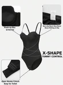 Nimiah Shapewear Body Modellante Senza Cuciture: Addome Piatto E Curva A S. Traspirante, Con Gancio Al Cavallo. Perfetto Sotto I Vestiti.