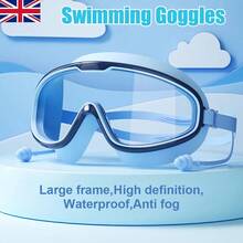 Swim Goggles Set - Anti-Fog HD Lens, Waterproof + Bonus Silicone Ear Plugs UK - Pink - View 5
