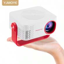 YJMOYE YJMOYE Mini Projektor Tragbar 4K Kinder Filmprojektor 360° Rotation Projektion Kinder Beamer Kabellos Spiegeln Bildschirm Kompatibel mit Android/Apple Handy