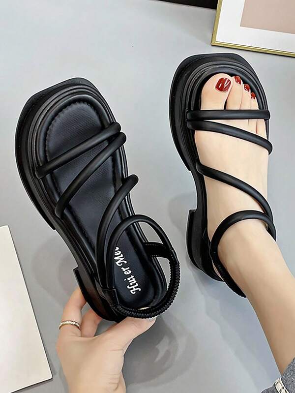 Women's Summer Platform Thick Sole Comfort Open Toe Slide Sandals
