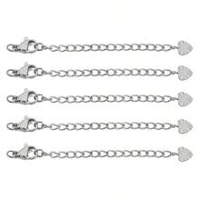 10 stuks roestvrijstalen verlengkettingen met kreeftsluitingen voor het maken van doe-het-zelf sieraden, armbanden, kettingen en connectoren