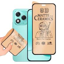 Kit de protector de pantalla 3 en 1 para Honor 400 Lite: Funda de teléfono antigolpes de color crema, protector de pantalla, película suave, película de cerámica, película para lente, membrana de vidrio templado antivista indiscreta - 5# 3 en 1 - Ver 5