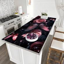 1pc Floral Print Drainage Mat/Absorbent Mat/Drying Mat For Coffee Maker, Dishware - Polyester Tabletop Protective Mat, For Kitchen Counter Decor, Home Bar & Dining Table Placemats - HQQLSD152 - View 13