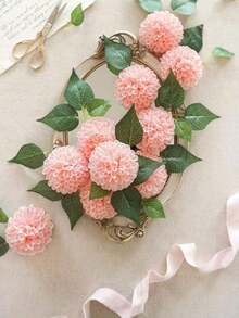 25PCS Dahlia Artificial Flowers Flowers 2.5" Faux Fake Flowers With Stem For DIY Wedding Decor Centerpieces Arrangements Bouquets Bridal Shower Home Decorations - 粉色 - 查看 2