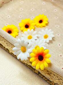 2/20 Pcs Hair Clips Cute Flower Sunflower Bow Hair Clips Claw Clips Hair Barrettes Hair Accessories For Girls Daily Wear Suitable For Many Occasion - Multicolor - View 3