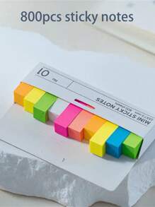 800pcs/Box Note Pads, Index Tabs, Reading Markers, Highlighters, Self-Adhesive Page Flags, Index Stickers, Waterproof Sticky Notes,School Supplies,Back To School