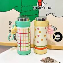 316 Stainless Steel Mug For Children And Girls With Highly Attractive Rope Lift, Portable Delicate And Cute Vacuum Tea Cup