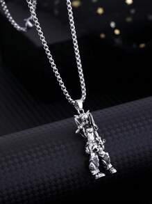 A Retro Gothic Mechanical Club Girl Alloy Pendant Necklace, Suitable For Men And Women To Wear At Gatherings