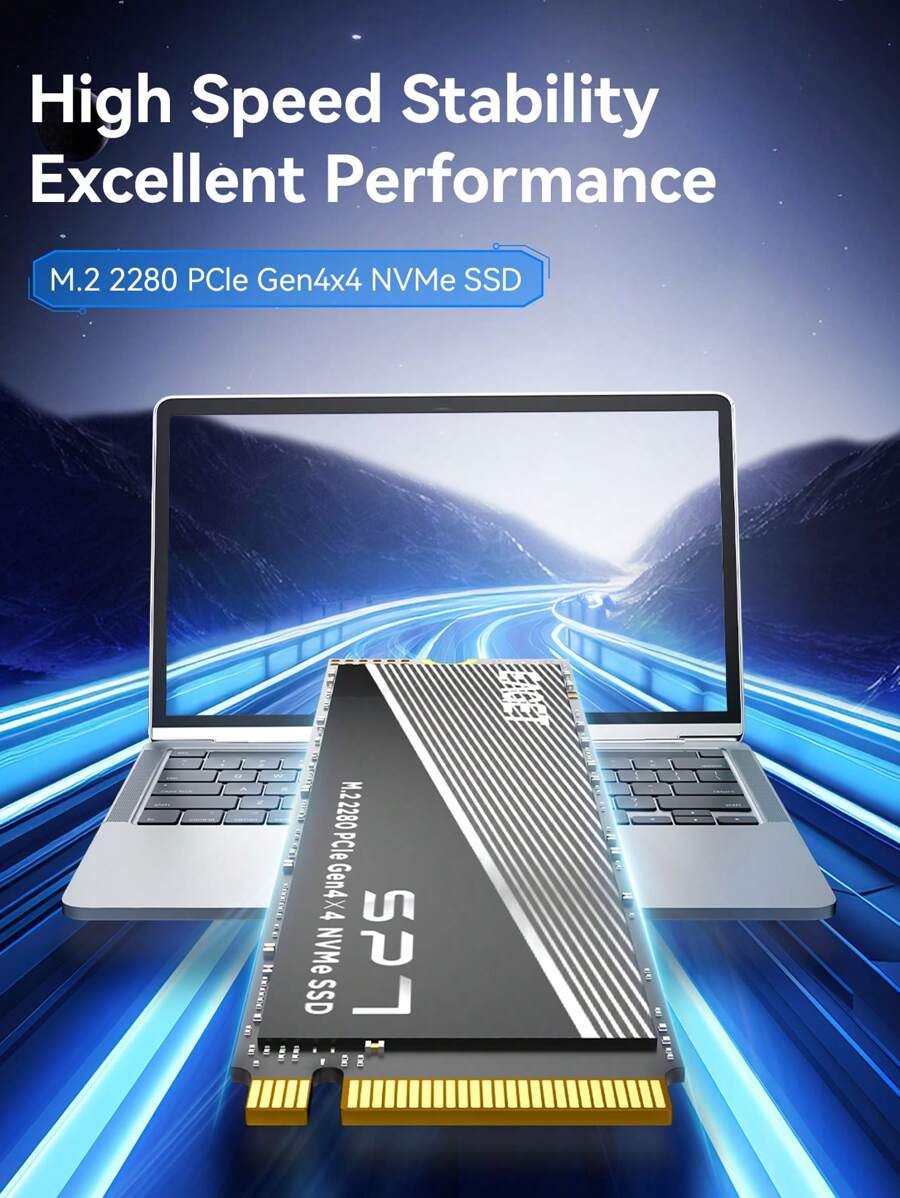 1TB/2TB/4TB SSD M.2 2280 PCIe Gen 4x4 NVMe con velocidad de hasta 7400MB/S, unidad de estado sólido interna de alto rendimiento y transferencia de datos ultra rápida para PC, portátil y juegos