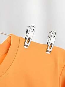 Stainless Steel Clip Clothes Drying Clip Spring Drying Socks Clothes Windproof Clip Large Quilt Clip Sun Quilt Clip Clothes Drying Clothes Fixed Clip Creative Simple Fixed Windproof Clip Household Balcony Sun Quilt Clip - Silver - View 6