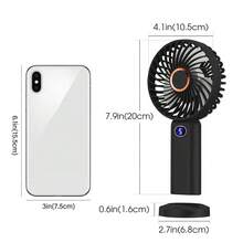 Mini ventilatore portatile, ventilatore da viaggio palmare, 5 velocità del vento regolabili e silenziose, ricaricabile USB, adatto per ufficio, casa, viaggi all'aperto, rinfrescamento estivo, spiaggia, articolo da viaggio essenziale, scelta primaverile ed estiva, regalo per damigelle, camera da letto, decorazione, spiaggia, viaggio, per uomo, per donna, vacanza, oggetti carini - Multicolore - Visualizzare 3