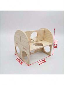 1 件多房间木制仓鼠迷宫和藏身处 - 为您的宠物提供有趣的活动和舒适的巢穴