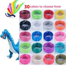 PLA High Temperature 3D Pen Filament, Total 30 Colors 150m (492ft), Suitable For High Temp 3D Pen, 1.75mm 3D Pen Consumables, No Irritating Odor, Vibrant Colors, No Duplicates. For 3D Modeling & 3D Doodle Tools