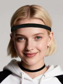4 pezzi Fasce elastiche sportive - Design antiscivolo spesso, unisex, fasce sportive elastiche per yoga, fasce per capelli da corsa e fitness, lacci per capelli regolabili