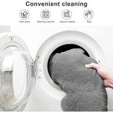Bean Bag Chair Cover(No Filler) Soft Faux Fur Stuffed Animal Bean Bag Storage, Fluffy Plush Bean Bag Chair Cover Washable, Comfy Bean Bag Chairs For Adults - 深藍色 - 查看 5