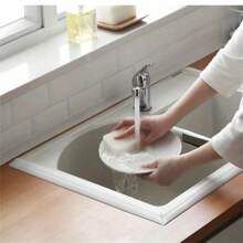 1 rolka taśmy uszczelniającej do toalet, samoprzylepna taśma uszczelniająca do kuchni i łazienki, taśma łazienkowa zapobiegająca zamoczeniu, zlew kuchenny